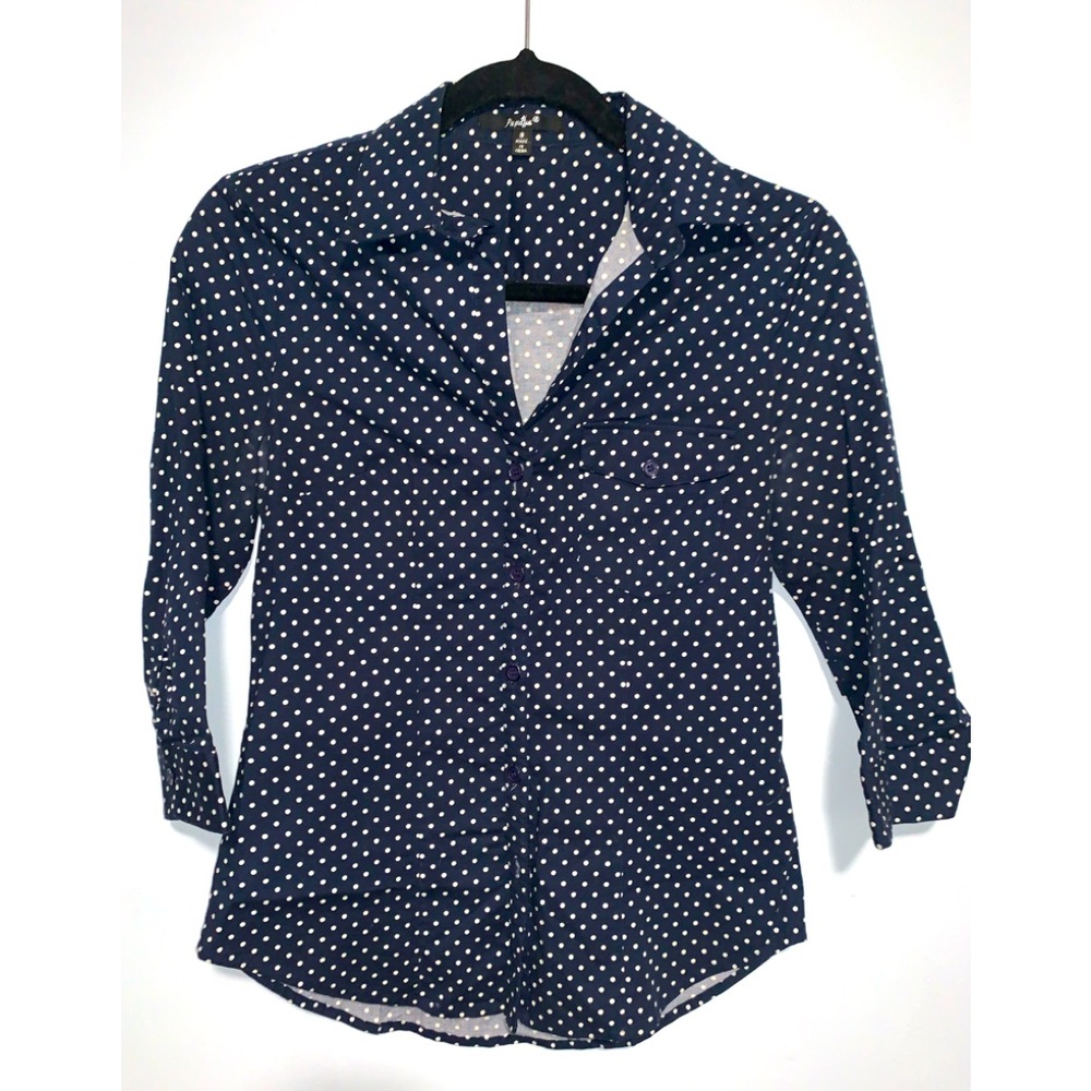 Blue Button Up - image 1